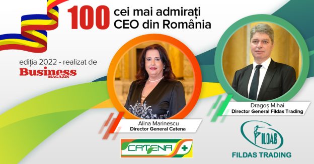 The General Managers of Catena and Fildas Trading, in Top 100 Most Admired CEOs in Romania